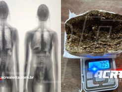 Flagrada no Body Scan: mulher tenta levar maconha e cocaína para marido em presídio e acaba presa em Cruzeiro do Sul