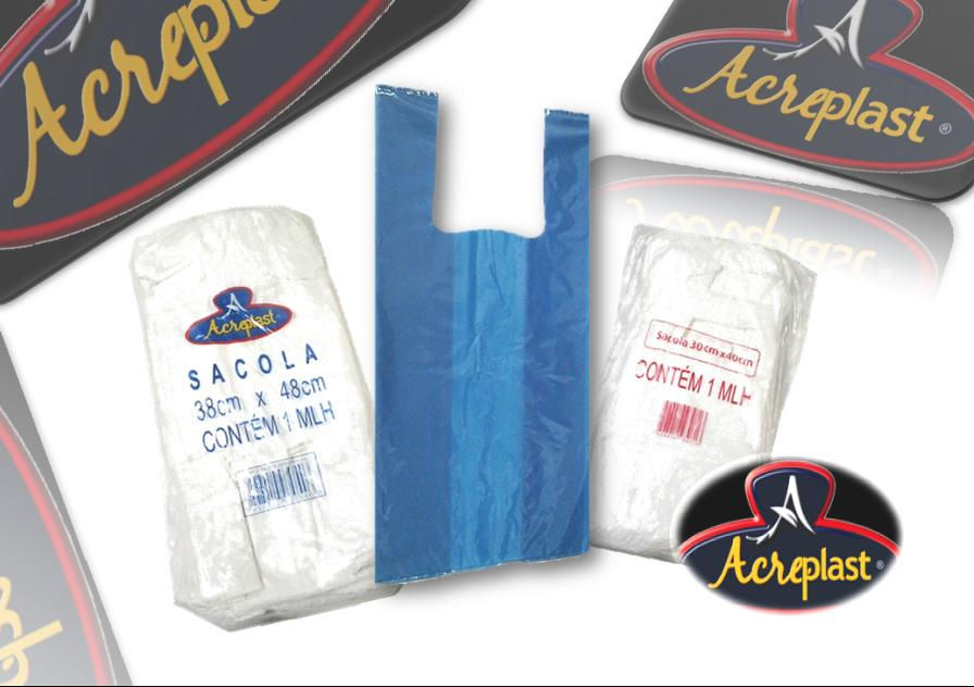 Sacolas plasticas lisas, e impressas