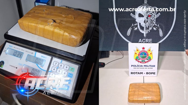 ROTAM encontra mais de 1 kg de drogas enterrado em terreno baldio na Vila Acre