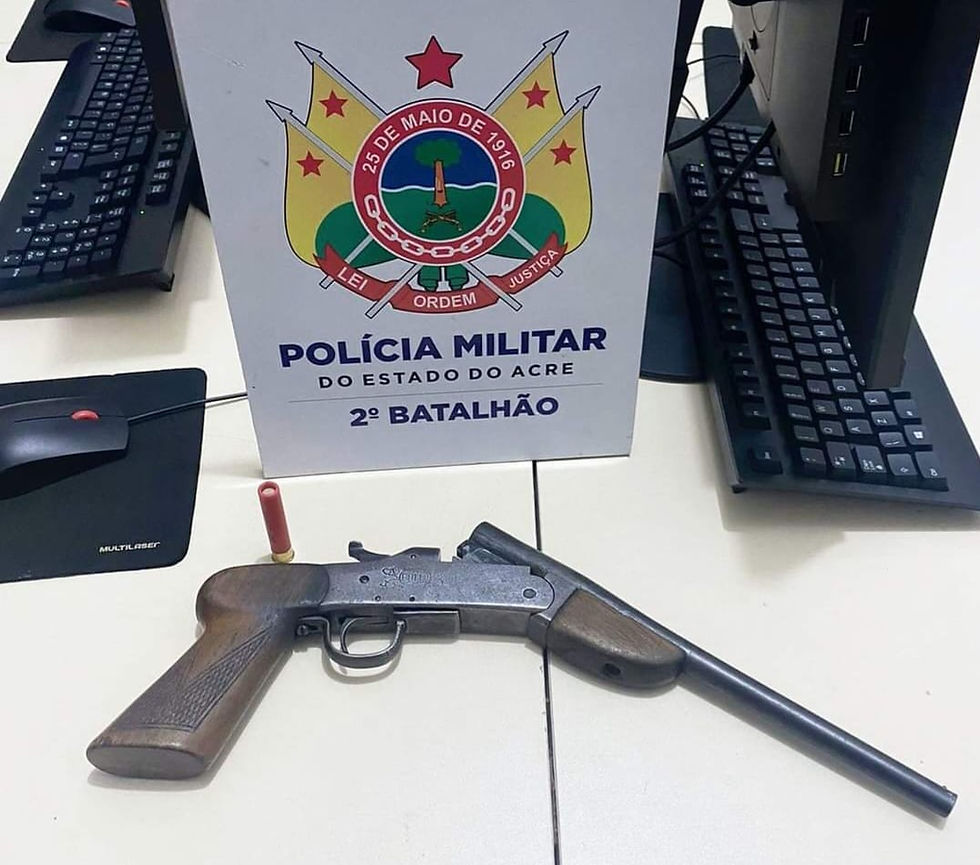 Polícia Militar prende homem com arma de fogo após denúncia de gritos em bairro de Rio Branco