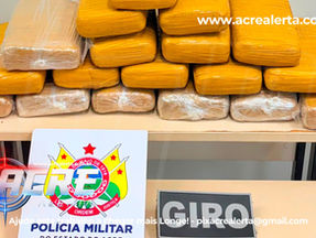 Giro apreende mais de 20 kg de maconha durante operação na BR-364, em Sena Madureira