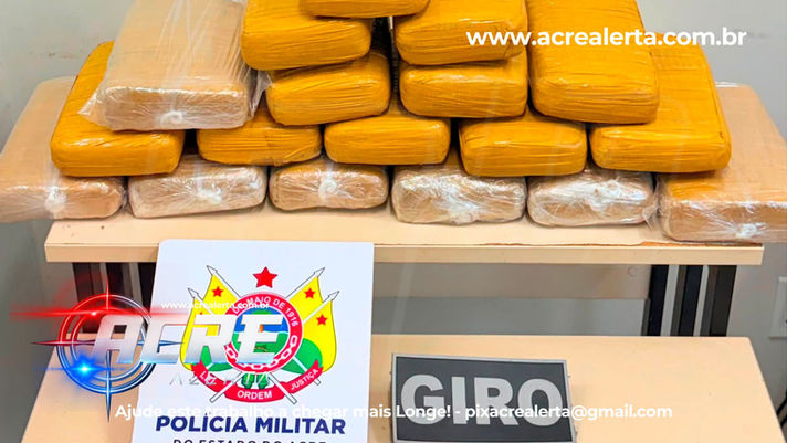 Giro apreende mais de 20 kg de maconha durante operação na BR-364, em Sena Madureira