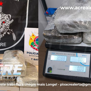 BOPE, por meio da Companhia CHOQUE, prende suspeito com três tijolos de maconha no Praia do Amapá