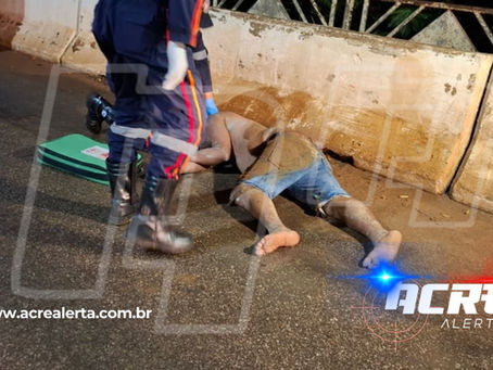 Homem é encontrado desacordado na ponte do Bairro da Paz e mobiliza polícia e Samu em Rio Branco