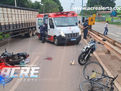 ATROPELAMENTO: Ciclista é atropelado por motocicleta sobre faixa de pedestres e fica ferido na BR-364, em Rio Branco
