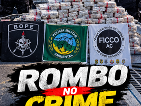 Ação conjunta do BOPE, Patrulhamento Ambiental e FICCO resulta em apreensão de cerca de 100 kg de skank em embarcação no rio Acre