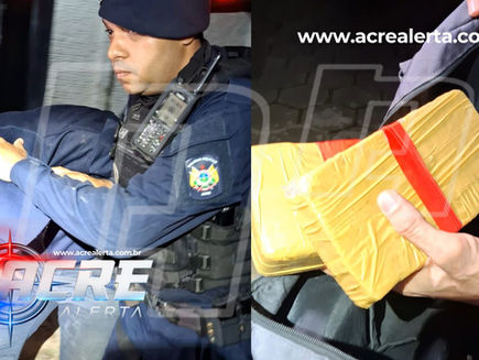 DISK DROGA INTERROMPIDO PELA FORÇA TÁTICA NA CITY: Jovem é preso fazendo 'delivery' de 2kg de oxidado de cocaína na AC 40