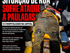 Morador em situação de rua é espancado a pauladas por faccionados e acaba hospitalizado em Rio Branco