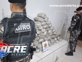 BOPE apreende mais de 55 kg de skank e prende homem na parte alta de Rio Branco