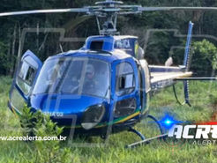 RESGATE: Caçador tropeça, dispara arma acidentalmente, fica em estado Grave e é resgatado às pressas de helicóptero no interior do Acre