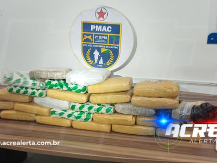 Ação da Força Tática resulta na apreensão de cerca de 27 quilos de entorpecente na Vila Acre