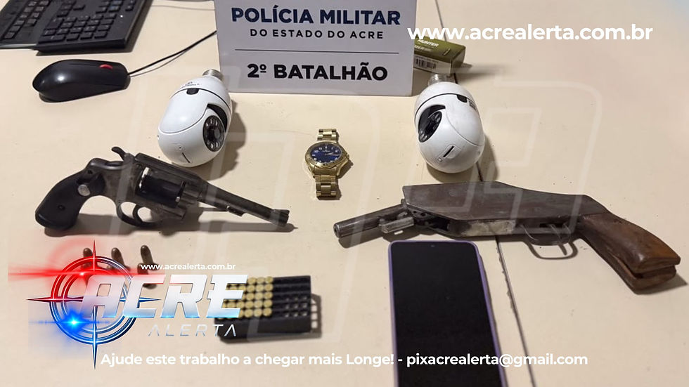 Homem é preso com duas armas e 36 munições dentro de distribuidora em Rio Branco