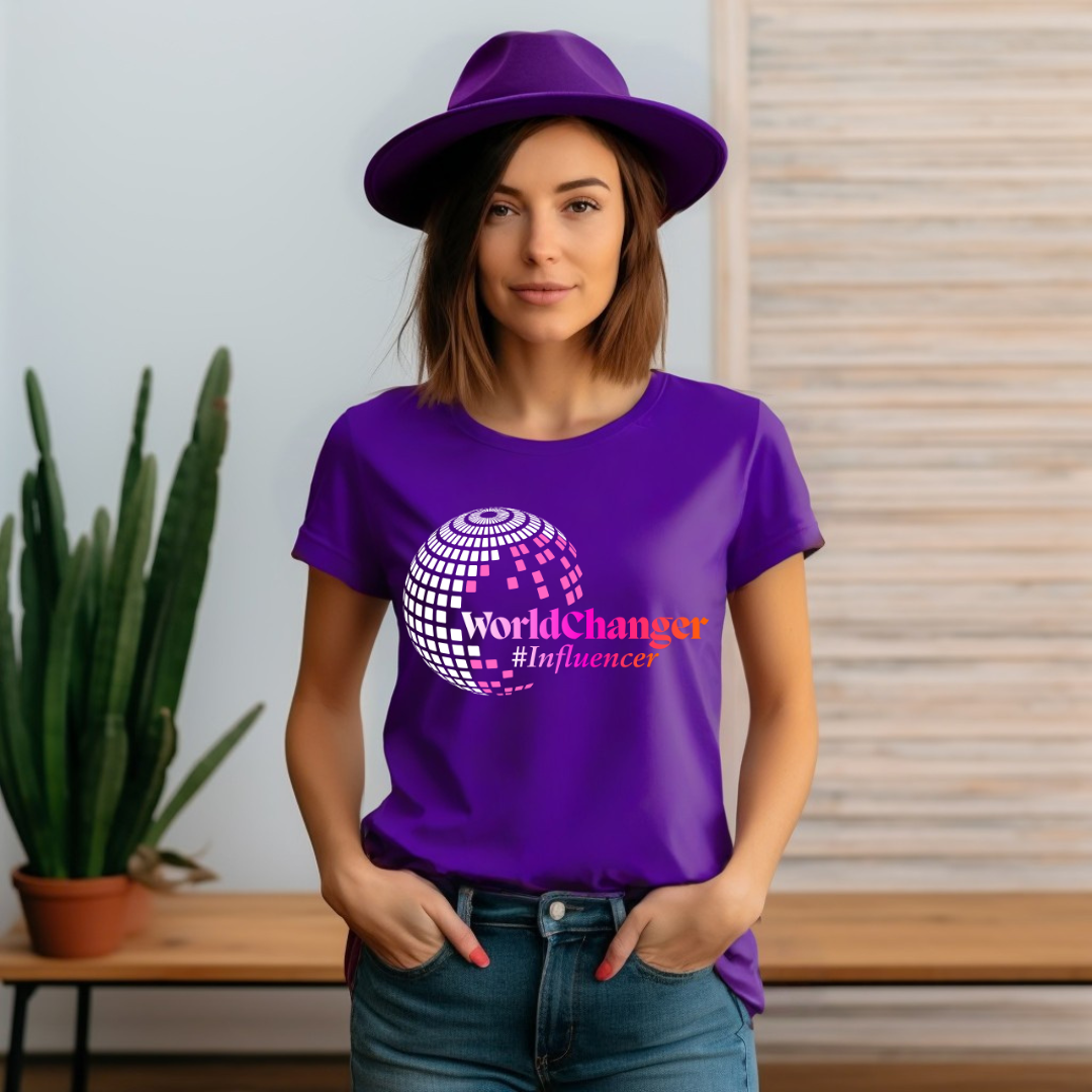 WorldChanger #Influencer T-Shirt (Purple)