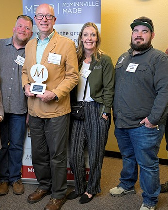 2025 annual event, C Benner and Celler Ridge team with award.jpg