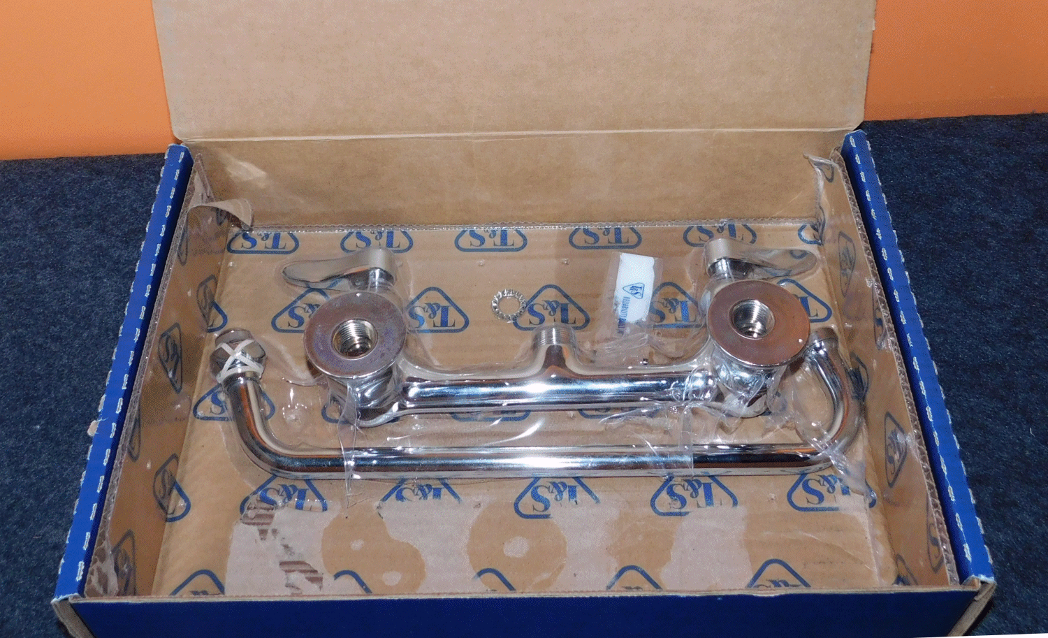 T & S Brass Commercial Kitchen Faucet with 12" Nozzle trec