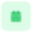 Green calendar icon on a light green background, depicting a basic calendar grid layout.
