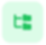 Green flowchart icon with arrows and boxes on a light green rounded square background.