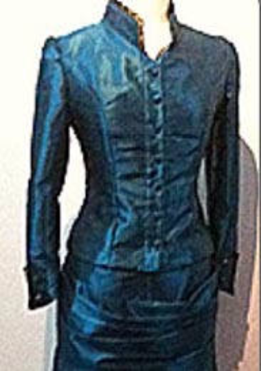 Thumbnail: Addair- Apparitions Collection Victorian Steampunk gown size S. Antique Blue