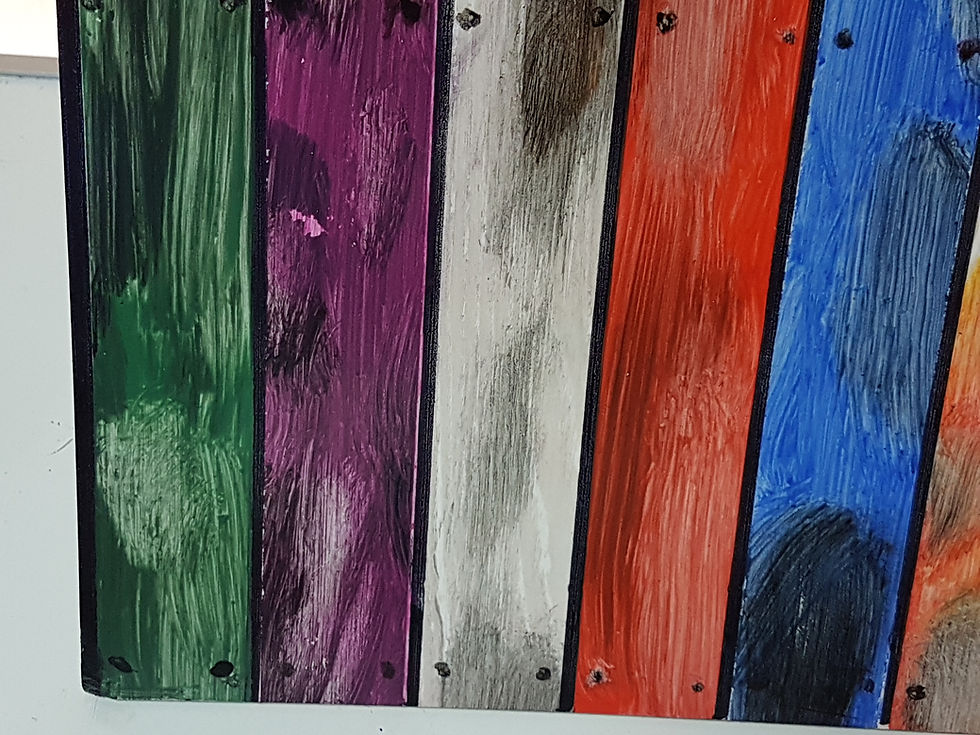 Miniatura: Quadro astratto su legno