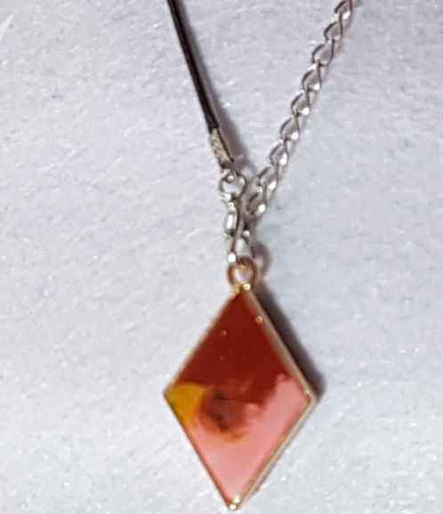 Miniatura: Collana con pendente bifacciale fatto a mano, ottima finitura