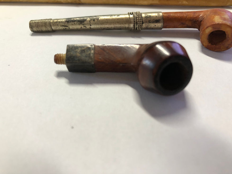 Miniatura: Pipa 2 pezzi antiche originale fatte a mano a Madera