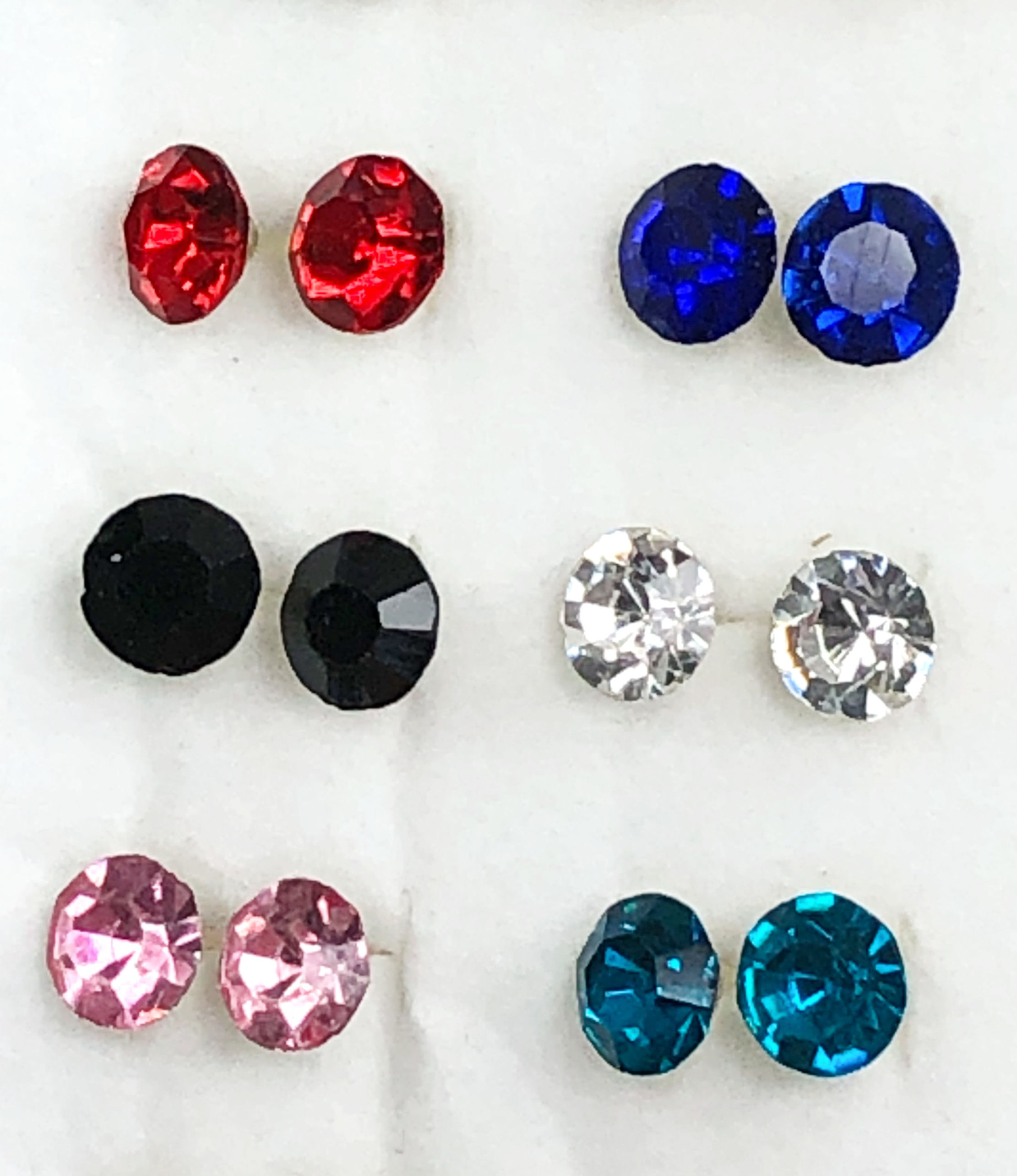 6 Coppie Orecchini Zirconi per lobo, originali e simpatici da indossare