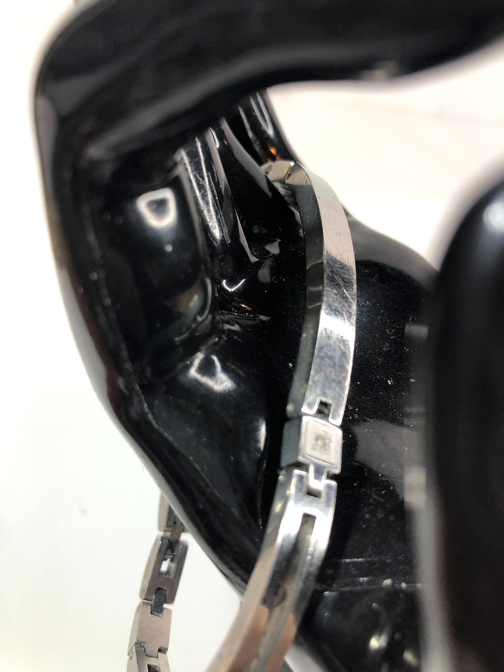 Miniatura: Braccialetto Vintage PANDORA in Acciaio e Brillantini di alta qualità e finitura