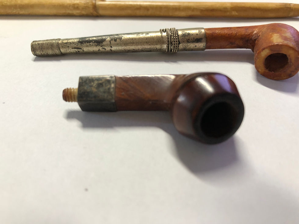 Miniatura: Pipa 2 pezzi antiche originale fatte a mano a Madera