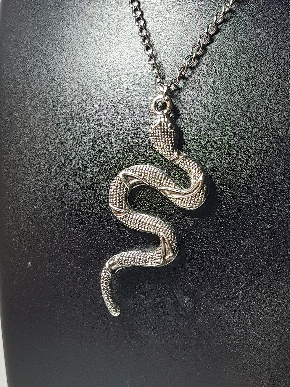 Miniatura: Collana con ciondolo serpente argento, lavorazione fine