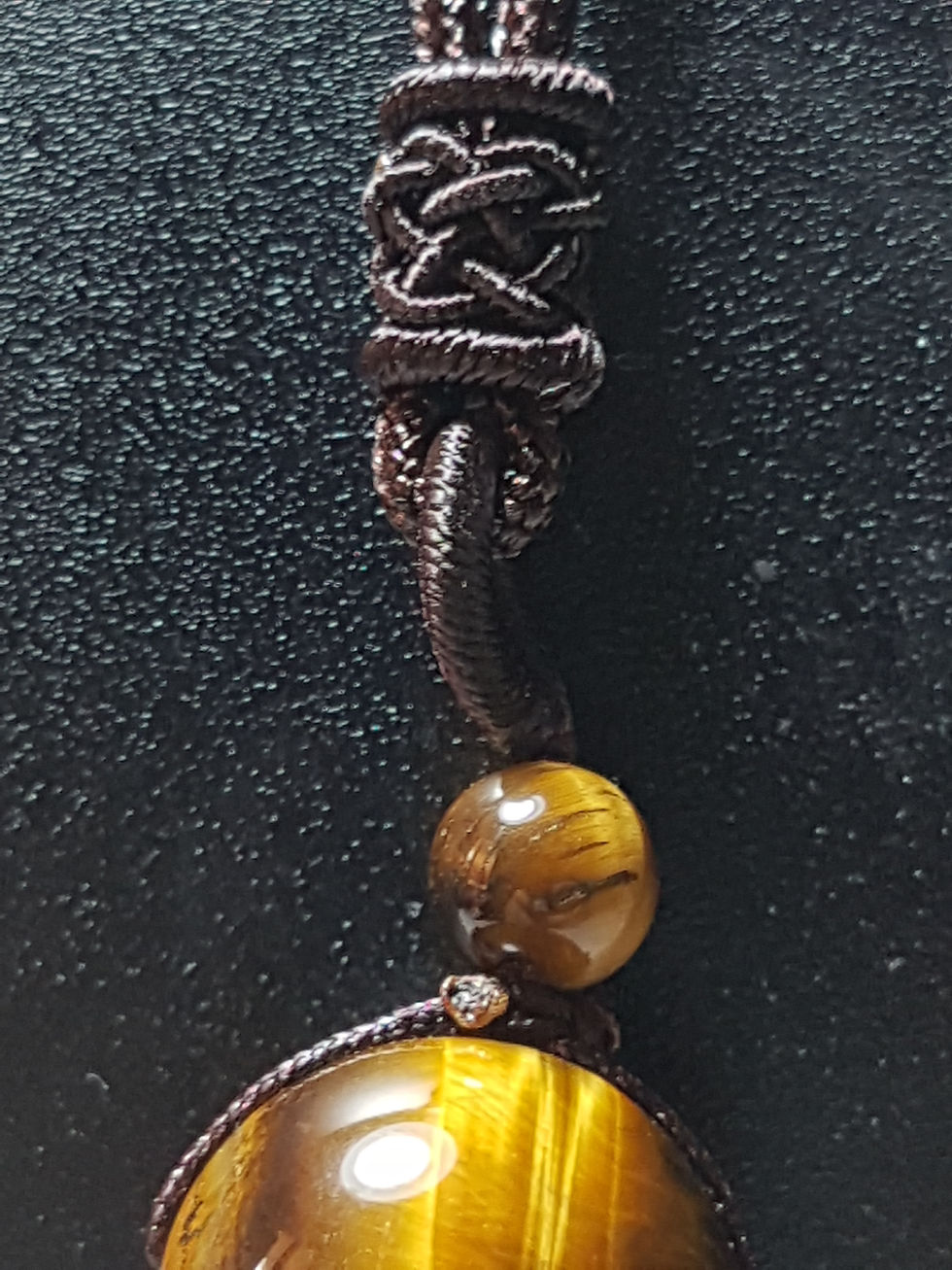 Miniatura: Fantastica Collana con pendente pietra indiana OCCHIO DI TIGRE - Ottima finitura