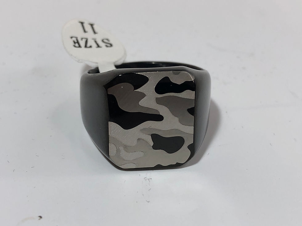 Miniatura: Anello per uomo sportivo con disegno mimetico taglia.11