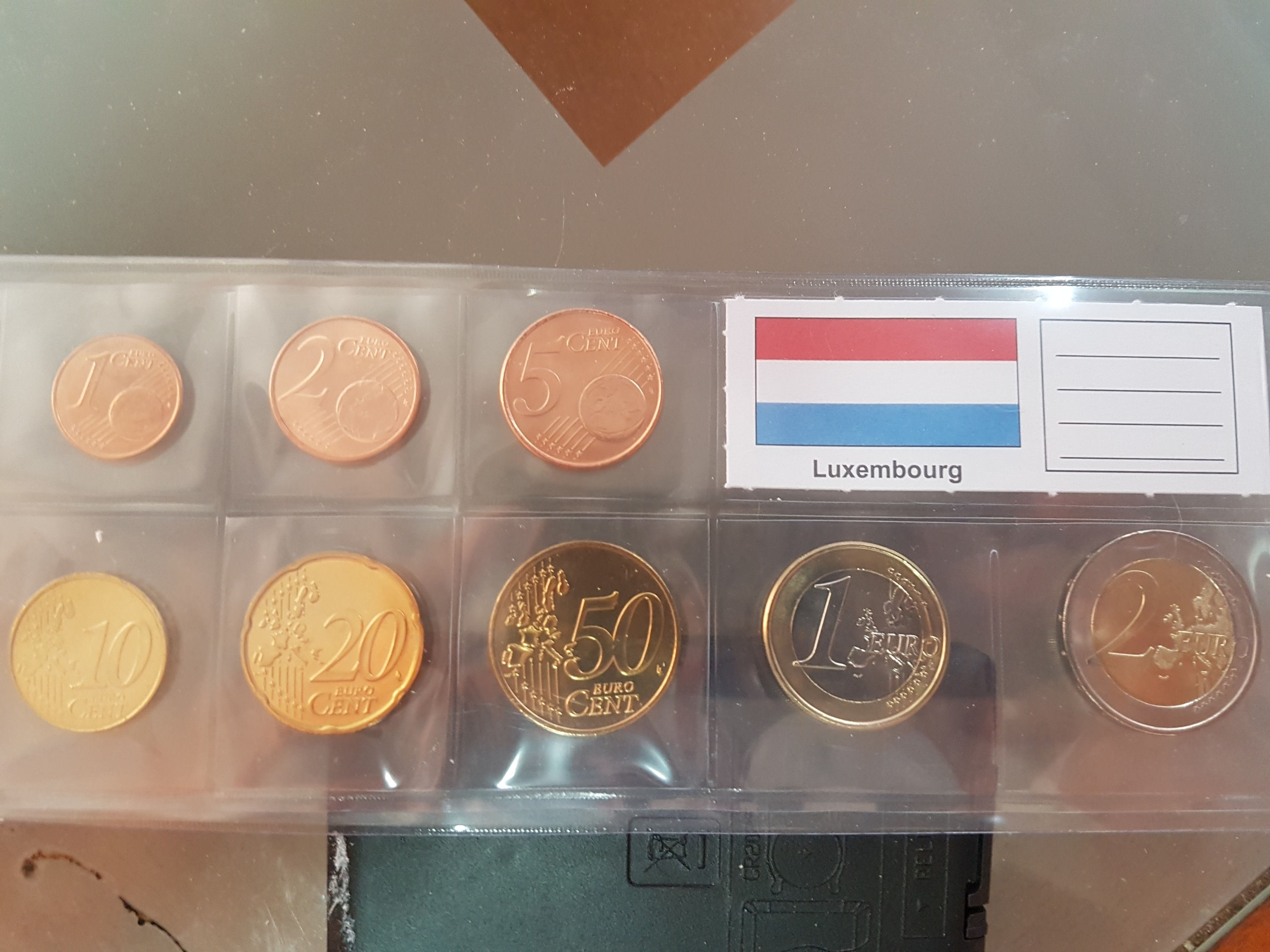 Set 8 monete Euro LUSSEMBURGO Fior di Conio in blister