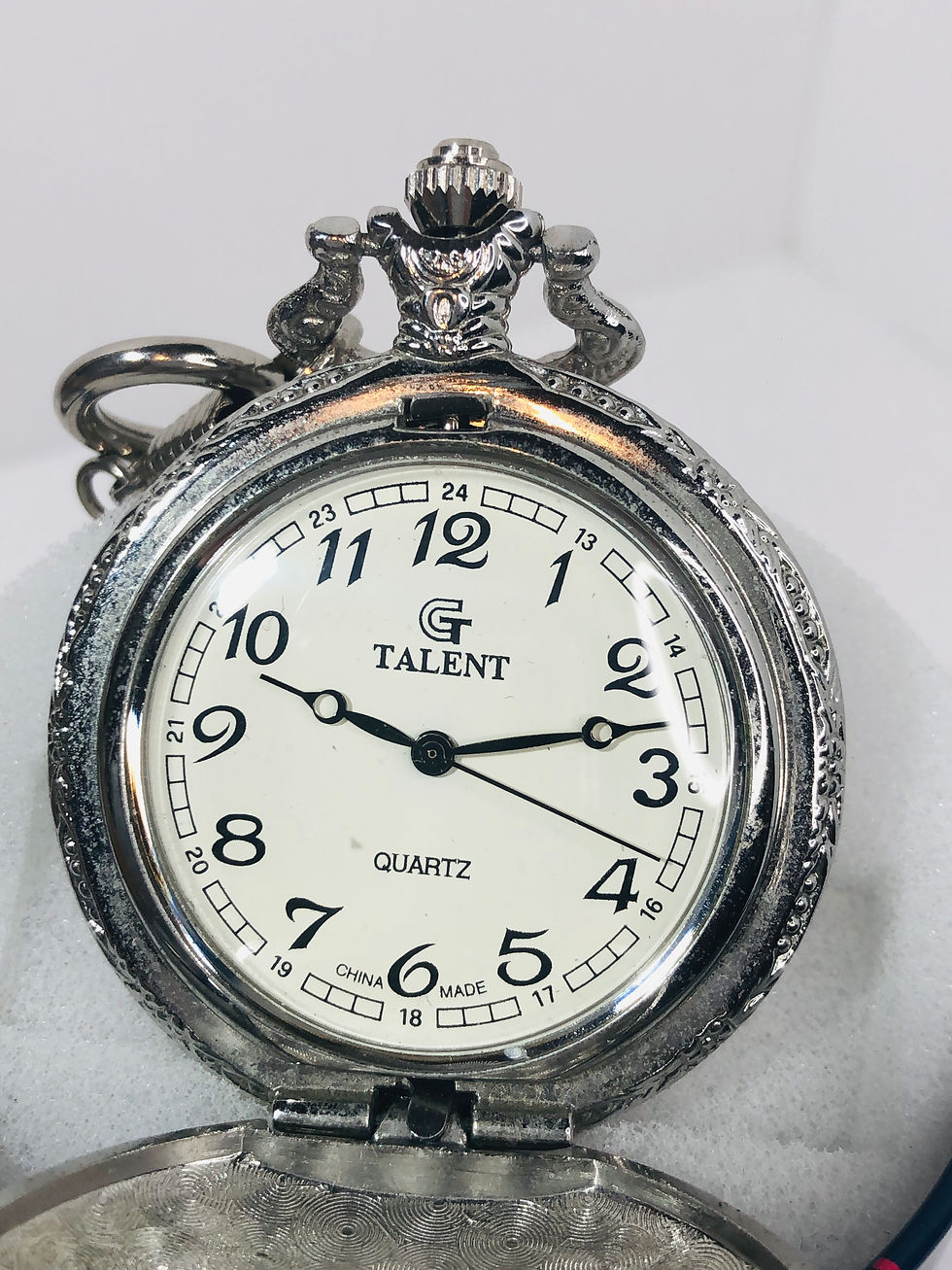 Miniatura: Orologio da taschino TALENT con splendidi alto rilievi da ambo le parti