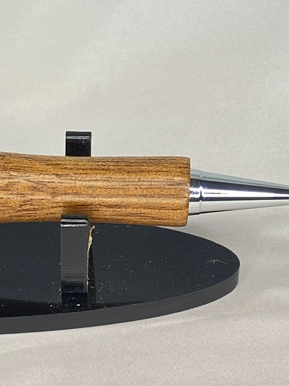 Miniatura: Penna a sfera fatta a mano con legno Iroco rosso E.A.