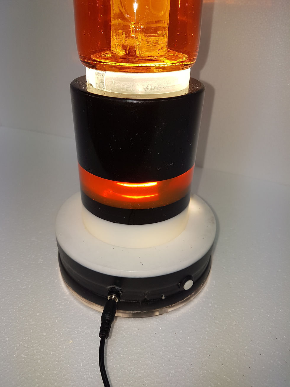 Miniatura: Lampada a led e resina con parte superiore in vetro