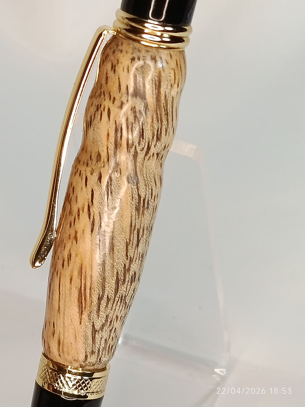 Miniatura: Penna a sfera fatta a mano con legno Iroco africano