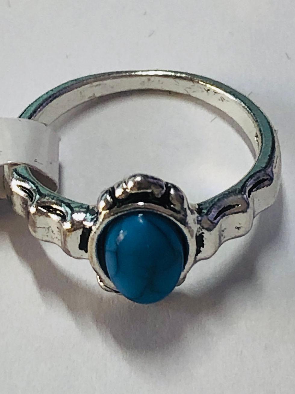 Miniatura: Anello con pietra naturale dura "CABOCHON" finemente lavorato mis.17