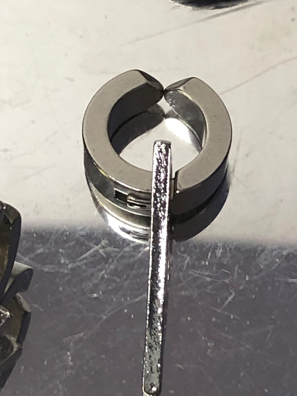 Miniatura: Orecchini di alta finitura in acciaio inox lucido