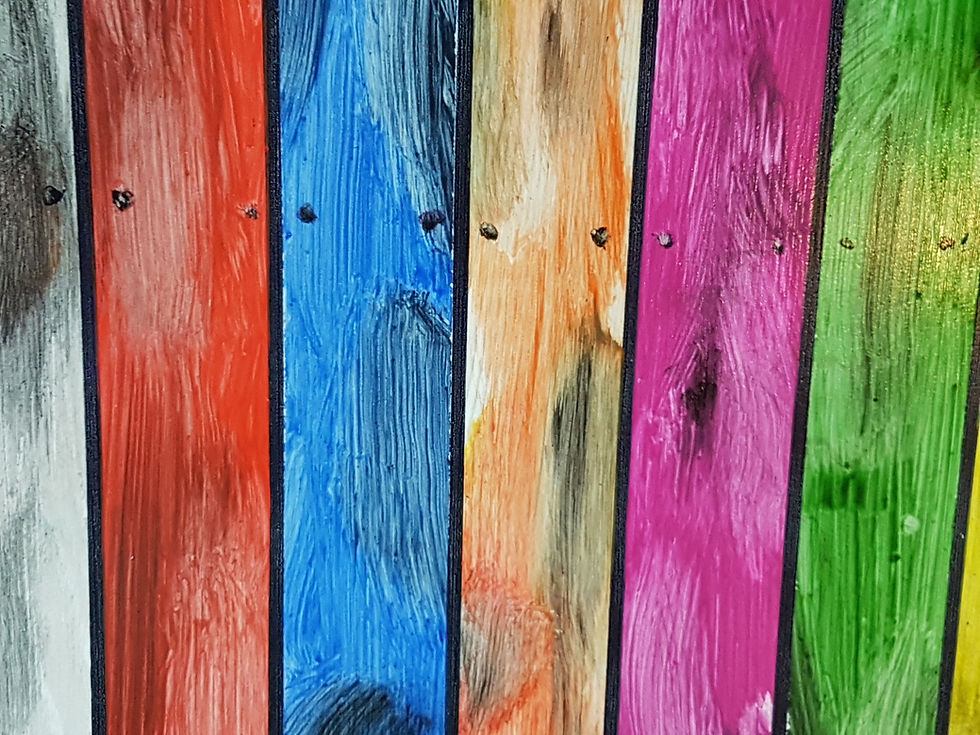 Miniatura: Quadro astratto su legno