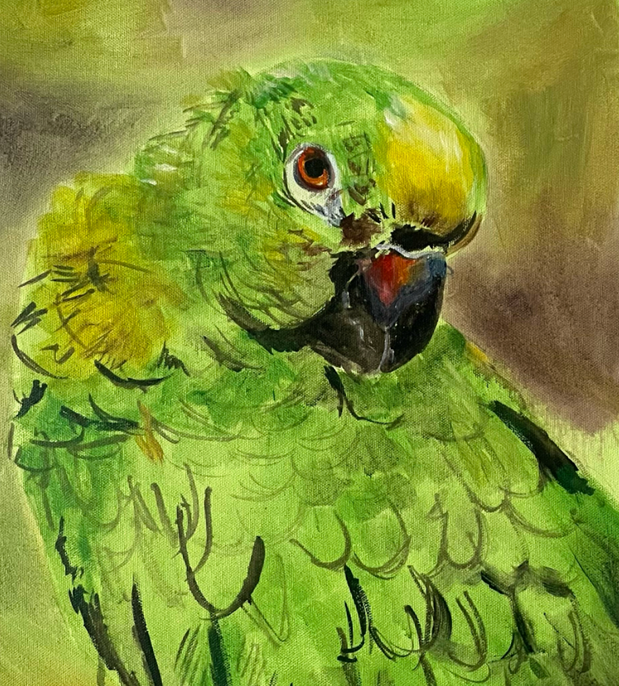 Original Parrot Acrylic Painting