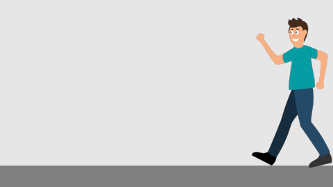 man walking the straight line