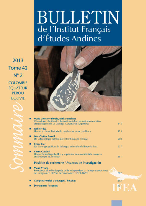 Bulletin de l'Institut Français d'Études Andines  Tome 42 (2)