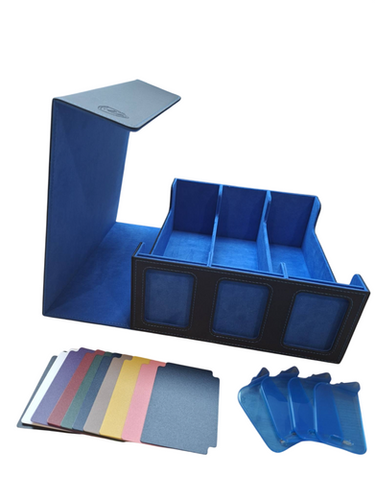 Boîte De Rangement Pour Cartes En Alliage D'aluminium – 100 Toploaders, 2 Compartiments, Séparateurs Réglables Et Serrure Antivol
