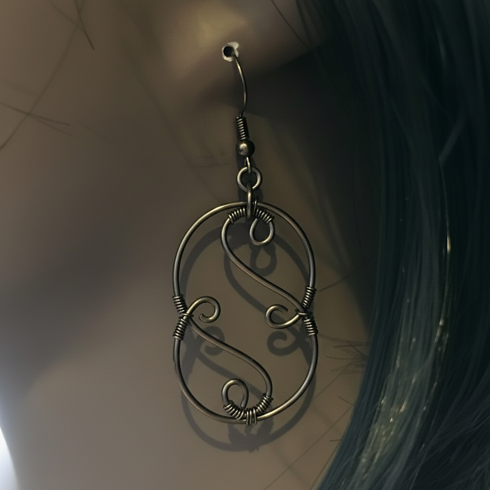 Thumbnail: "Copper Candy" Wire-Wrapped Earrings