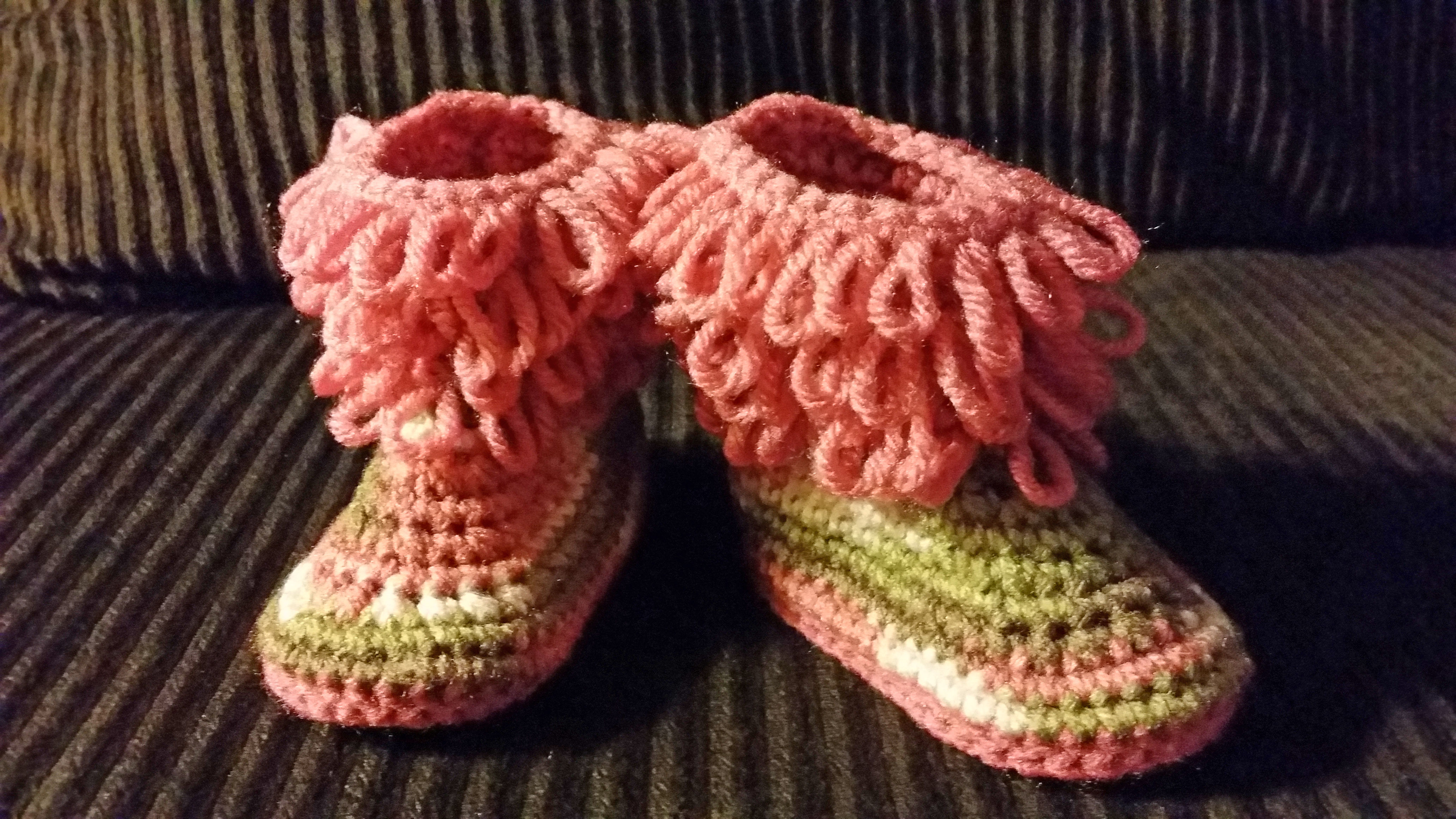 "Skip to My Loops" Baby Boots