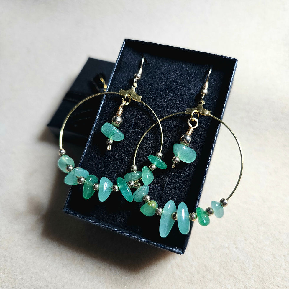 Thumbnail: "Precious Gems" Hoop Earrings