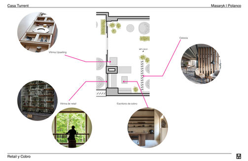 Recepción de Casa Turrent en Polanco diseñado por Medrano Arquitectura