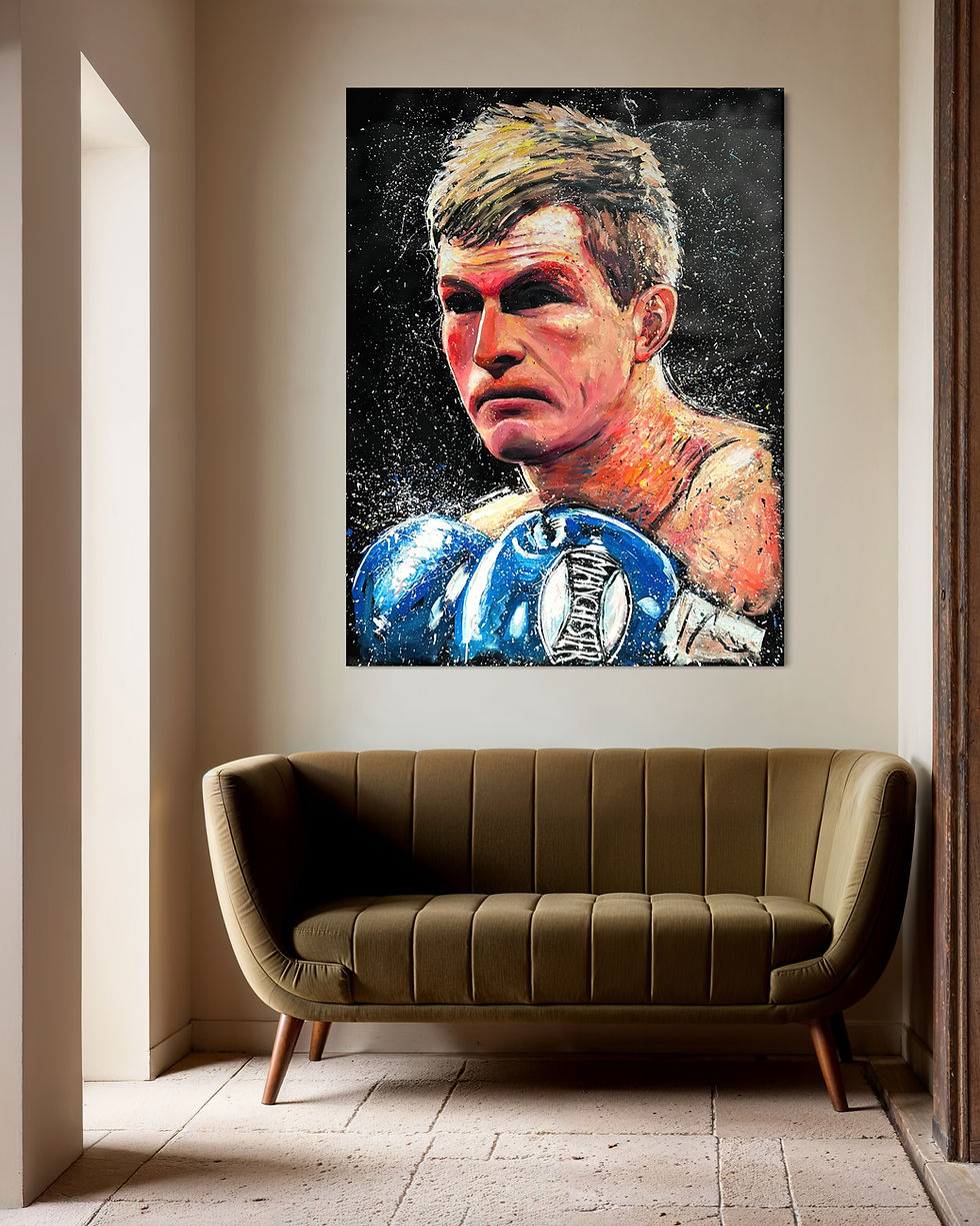 Thumbnail: RICKY HATTON 5 x 4 ft Acrylic on Canvas.
