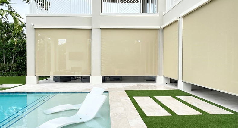 Custom window treatments in Tamarindo