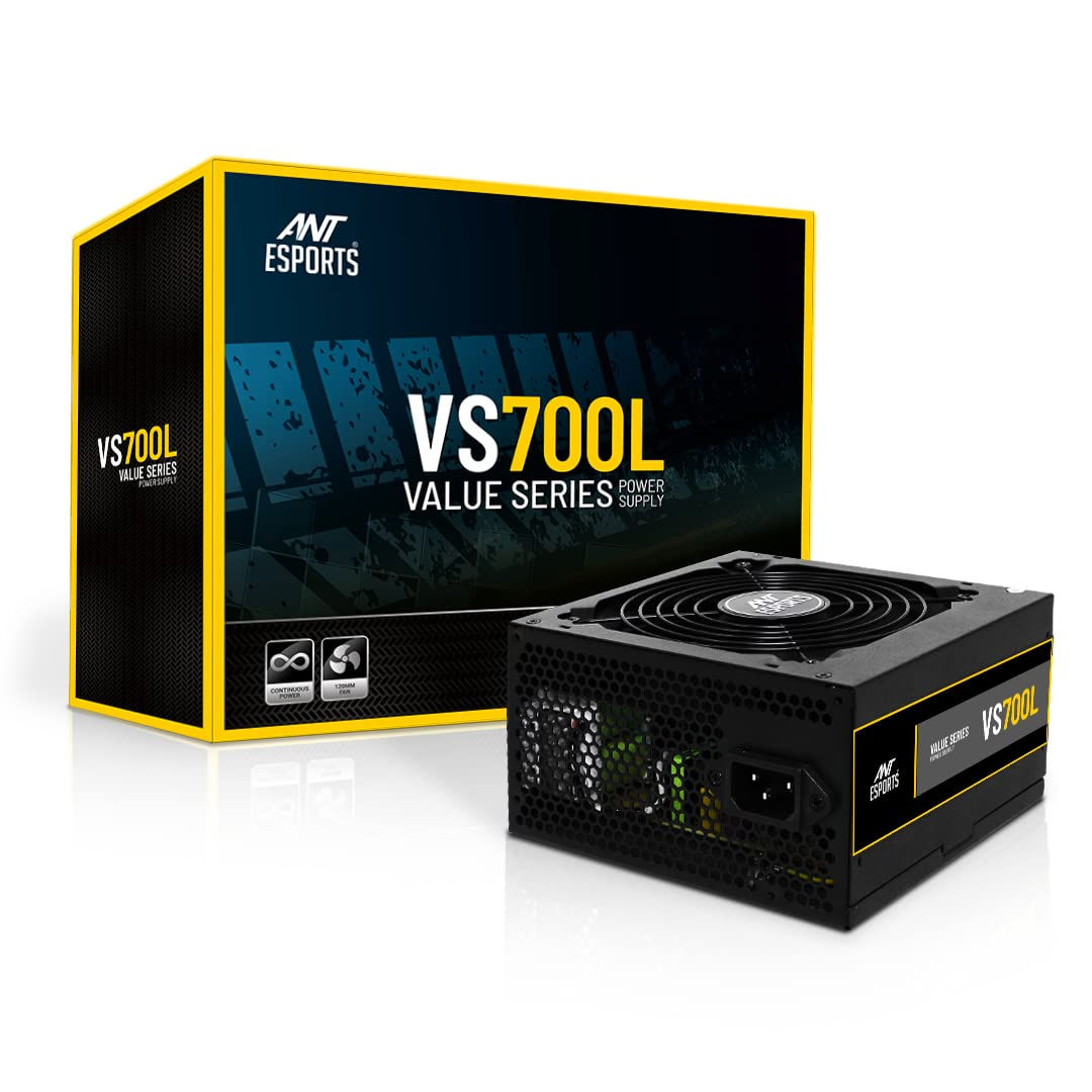 Ant Esports VS700L Non Modular High Efficiency Gaming Power Supply/PSU with 1 x